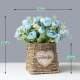 Принесите букву Rattan Flower Basket+Blue Tea Rose (новая)
