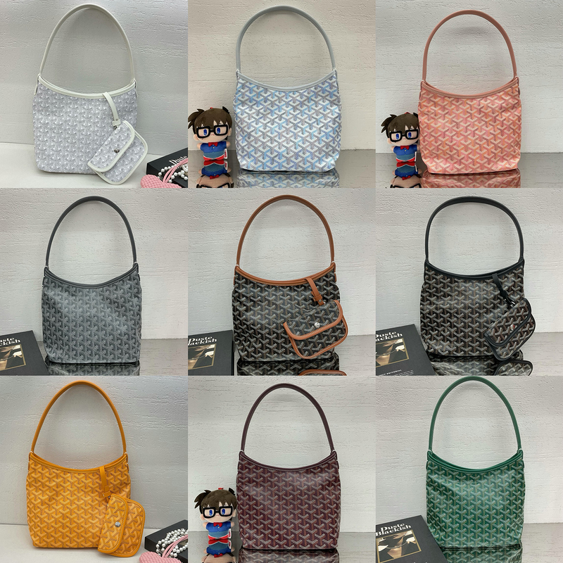 Mini Hobo Tote Bag Imported Pvc with Top-Grain Leather Patchwork Shoulder Bag Fashionable Trendy Women's Underarm Bag