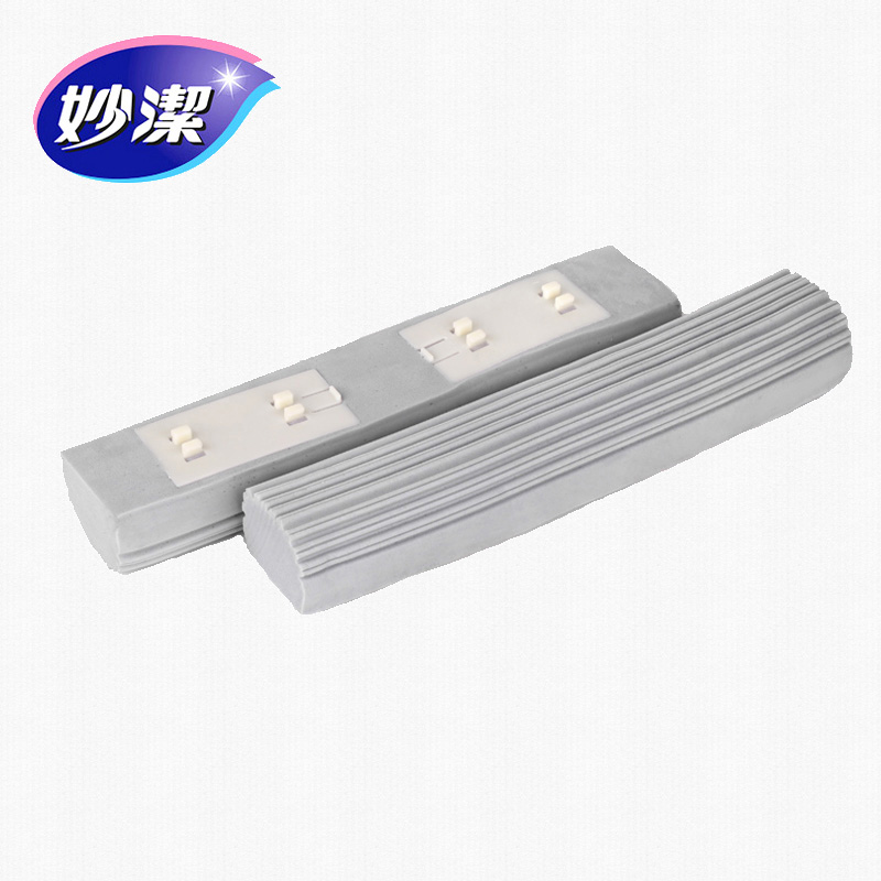Miaojie narrow buckle mop head folding squeeze water glue cotton head water absorption sponge net smart suction dexterous smooth dry glue drag replacement