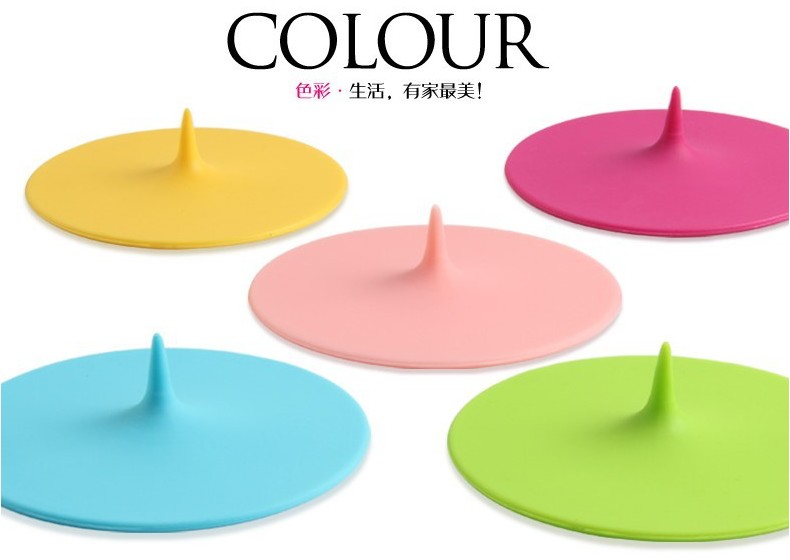 Cốc nước nắp cốc silicone nắp niêm phong nắp cốc che bụi chống rò rỉ cốc bìa nắp cốc trà phổ quát nắp cốc - Tách bình đựng nước