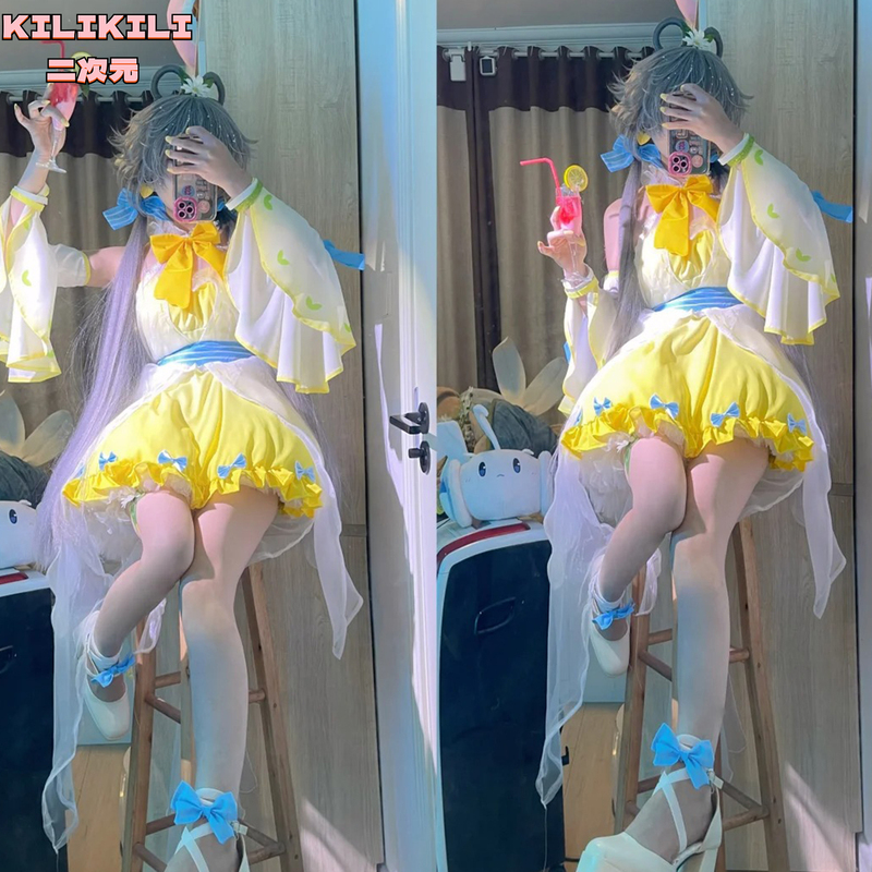 Kilikili Virtual Singer Vsinger Luo Tianyi Cosplay Costume Women's Clothing Luo Tianyi Little Lemon Cosplay Costume Women's Clothing