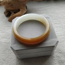  Hetian Jade Brown sugar White jade bracelet~~~(Drunk bracelet)
