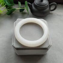  Hetian Jade Lanolin White Jade Rolling Seed Bracelet 58mm