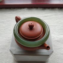  Hetian Jade Bingrun old oil green bracelet 50 small ring mouth