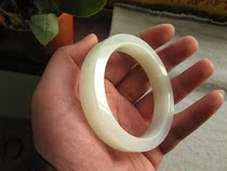  Hetian Jade Delicate square white jade bracelet Sugar white jade bracelet Cuiqing bracelet 57