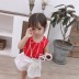 Baby baby lớn thương hiệu 2020 mùa hè trẻ em mới áo sơ mi Hàn Quốc phiên bản của cô gái dọc sọc áo ren tay. 