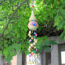 Rich Wind Bell exquisite bamboo gourd hanging decoration living room study Zen decoration metal bell creative bamboo door decoration