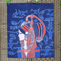 Medium batik painting Ashima Yunnan ethnic characteristic cloth painting restaurant living room decoration background painting wall decoration hanging cloth