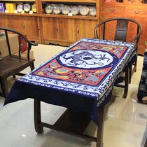 Red tiled green dragon tablecloth Yunnan home decoration coffee table cloth classical Chinese style gift pure cotton batik tablecloth