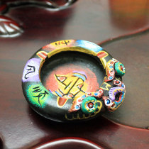 Small ashtray ceramic painted Lijiang swallow ashtray ethnic restaurant room office decoration creative ornaments