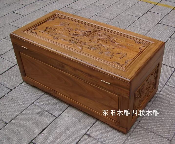 Cao cấp đầy đủ gỗ long não hộp quần áo hộp thư pháp và hộp sơn 鸳鸯 chơi nước lớn hộp đám cưới của hồi môn hộp cổ - Cái hộp hộp gỗ đựng tiền