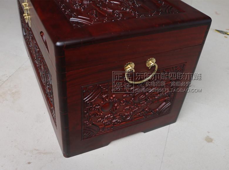 Longfeng Double Hạnh phúc Hôn nhân Hộp Elm / Toàn bộ 榫 卯 Cấu trúc / Du Qing Factory Nhà máy sản xuất hộp gỗ - Cái hộp thùng gỗ
