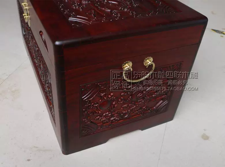 Longfeng Double Hạnh phúc Hôn nhân Hộp Elm / Toàn bộ 榫 卯 Cấu trúc / Du Qing Factory Nhà máy sản xuất hộp gỗ - Cái hộp hộp gỗ đẹp