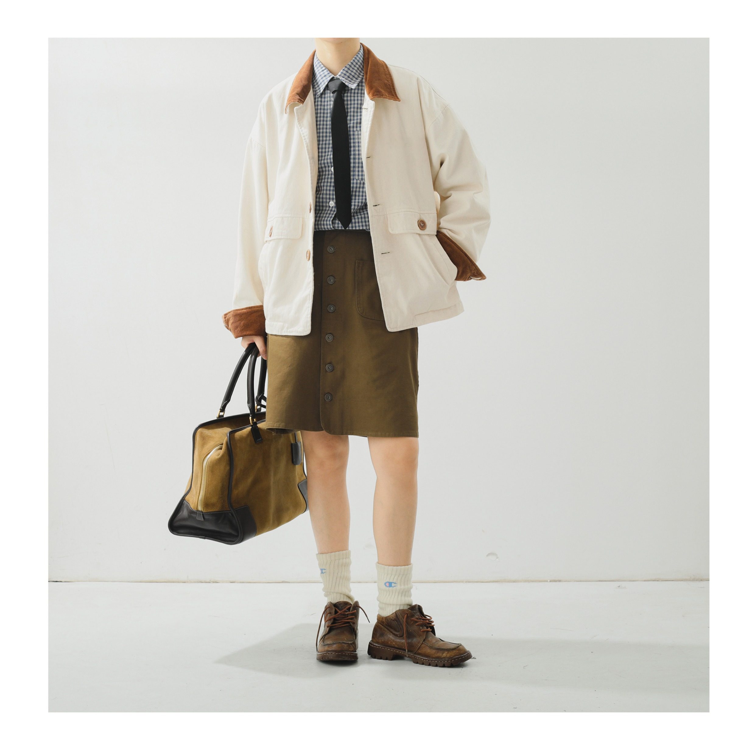 コットンの生成りキルティング】アメリカンヴィンテージ/バーン