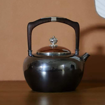 Pot Hall Argent Pot Extrêmement Simple Silver 999 Burning Kettle SJJ1003 Wu Jing Tiliang Pot 800ml A Beating Teapot