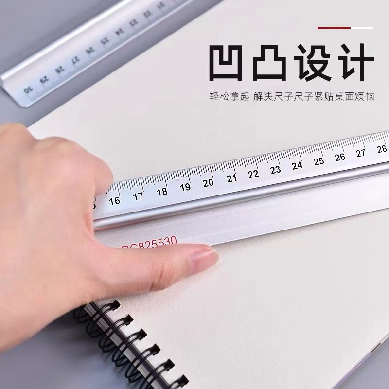 Slotted Perspex Ruler Domestic Redcircle Drawing Aluminum Alloy Metal Slot Ruler with Handle ...