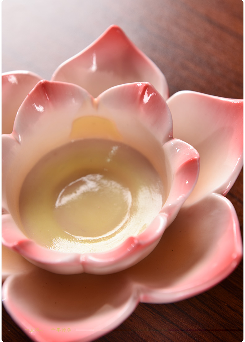 Yutang dai ceramics for Buddha worship Buddha with supplies ('m lamps household SuYouDeng lotus based holder furnishing articles