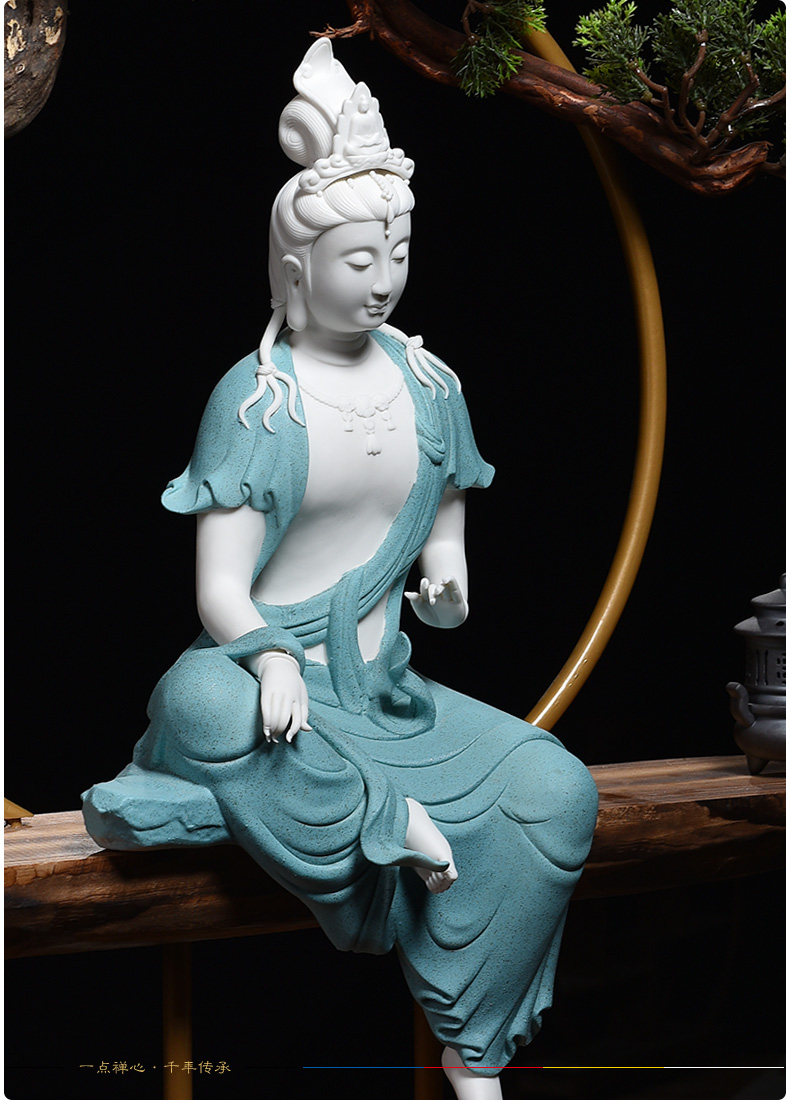 Yutang dai ceramic zen guanyin Buddha indoor household act the role ofing is tasted furnishing articles lotus comfortable avalokitesvara