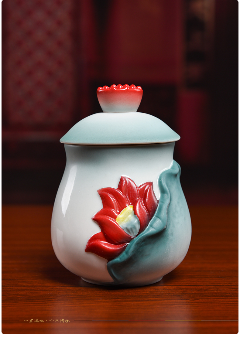 Yutang dai ceramic lotus rhyme water cup for cup water cup Buddhism Buddha with supplies dedicated buddhist temple supplies