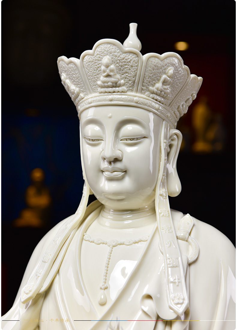 Yutang dai dehua porcelain statute of Buddha temple furnishing articles/earth treasure bodhisattva made earth treasure 1 meter high