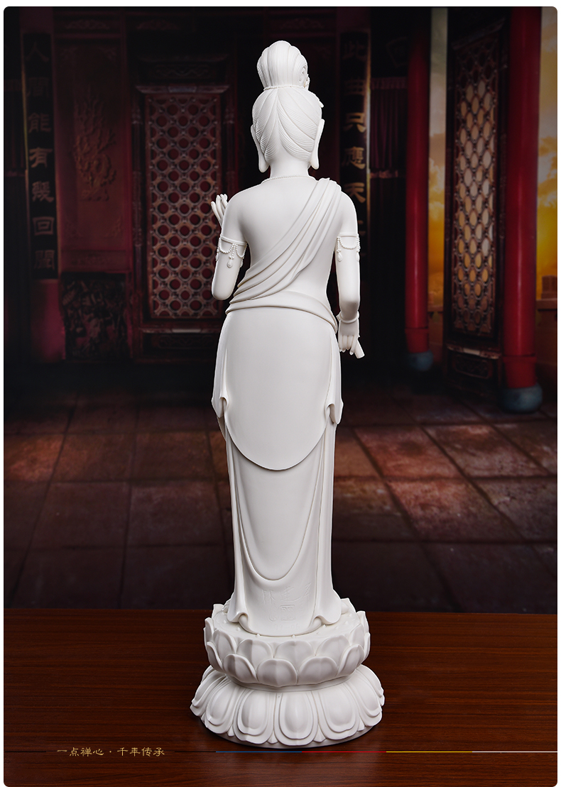 Yutang dai furnishing articles ceramic consecrate guanyin bodhisattva tathagata trend to small color three holy Buddha statute in the west