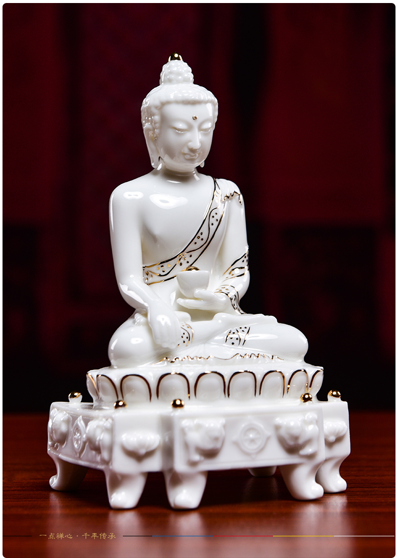 Yutang dai ceramic Buddha handicraft furnishing articles to/Leo shakyamuni Buddha temple D44-35 a