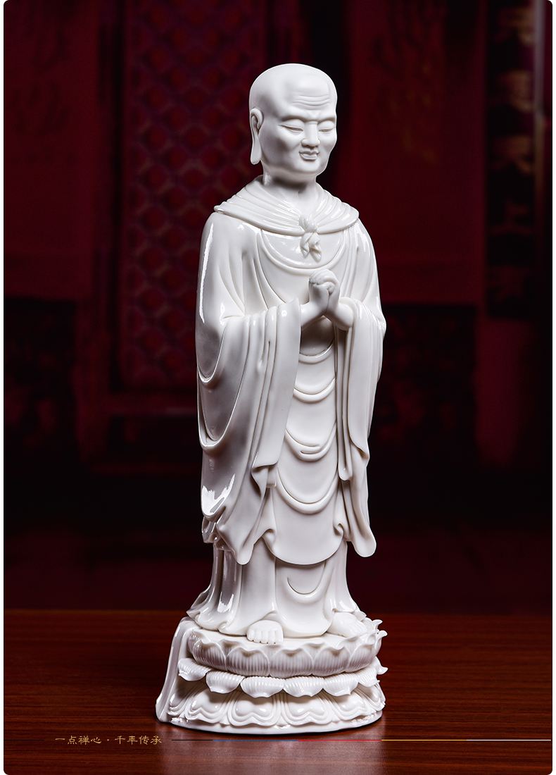 Yutang dai dehua white porcelain Buddha Buddha disciple two to kasyapa honour the person of Buddha worship that occupy the home furnishing articles