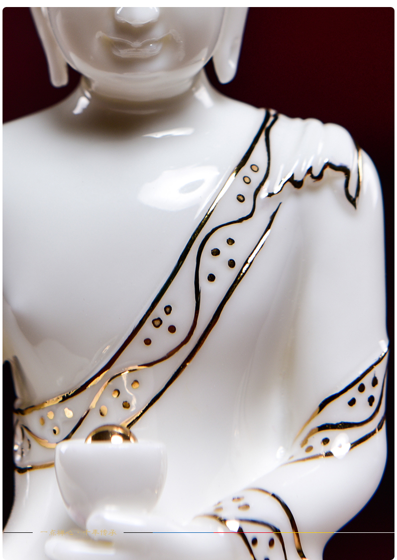 Yutang dai ceramic Buddha handicraft furnishing articles to/Leo shakyamuni Buddha temple D44-35 a