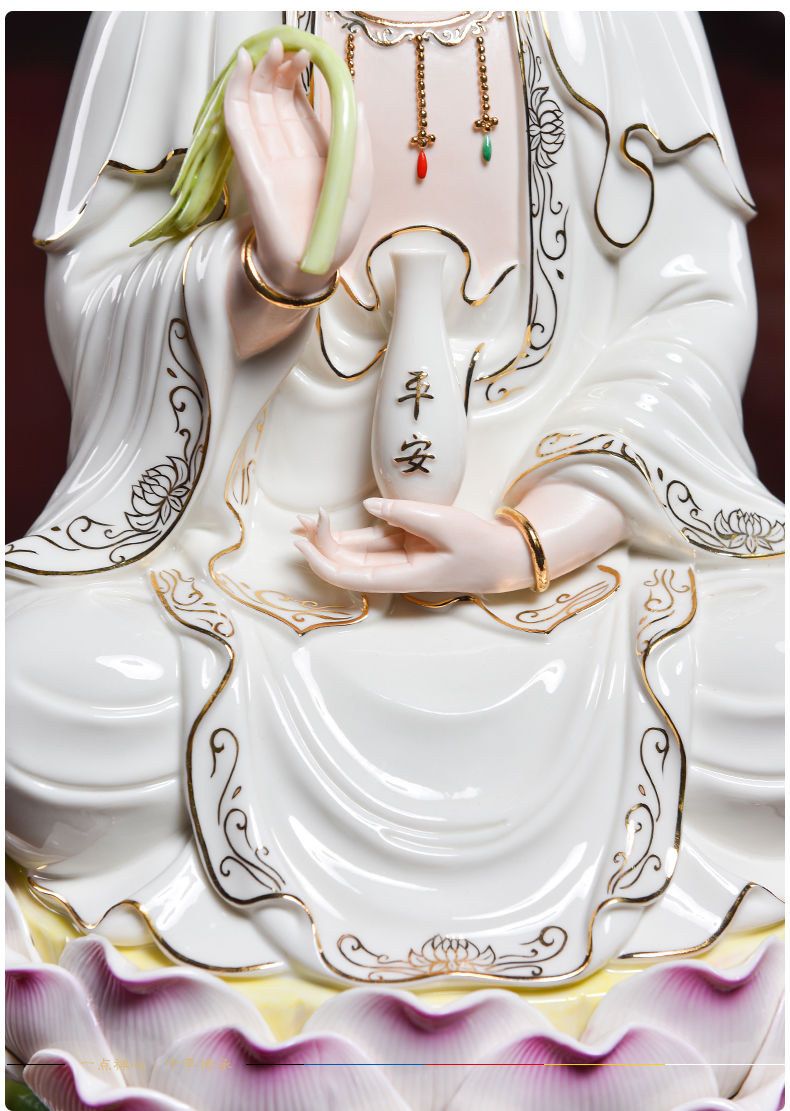 Yutang dai ceramic guanyin Buddha worship that occupy the home furnishing articles three lotus across indicates the sea the see avalokitesvara like coloured drawing or pattern