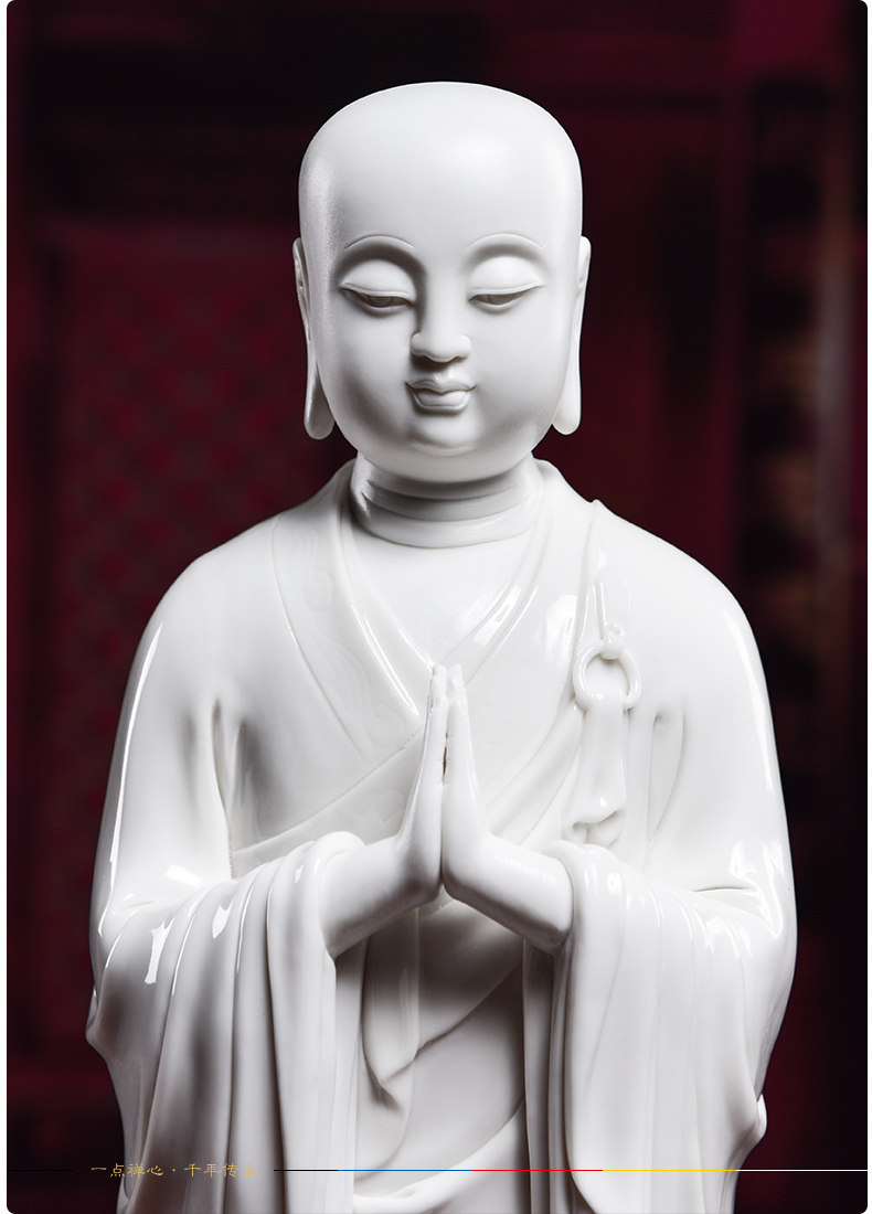 Yutang dai dehua white porcelain Buddha Buddha disciple two to kasyapa honour the person of Buddha worship that occupy the home furnishing articles