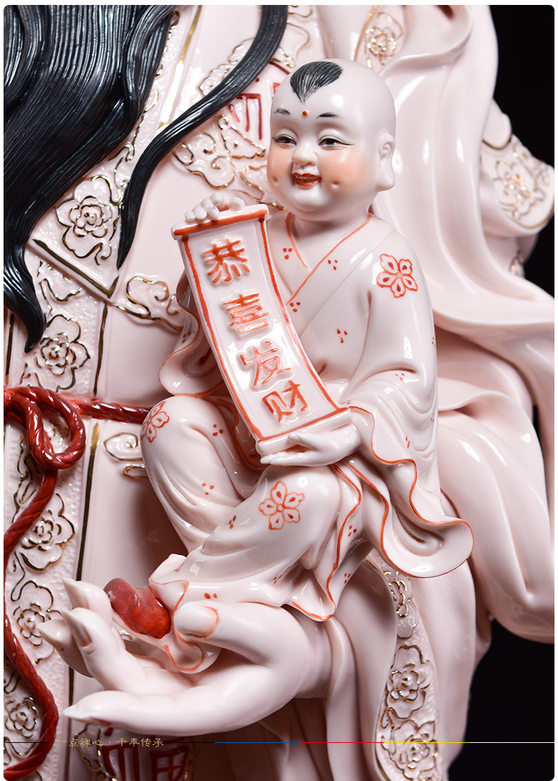 The old man gifts wealth yutang dai dehua ceramic Buddha furnishing articles/90 cm YunFuLu shou samsung