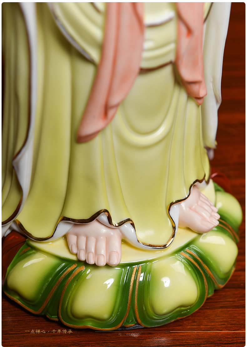 Yutang dai 16 inch ceramic three western spirit like shakyamuni Buddha guanyin bodhisattva consecrate figure of Buddha that occupy the home furnishing articles