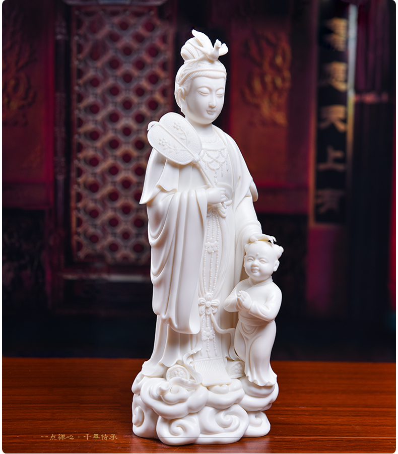 Yutang dai dehua ceramic Buddha home furnishing articles worship Taoist statues of Buddha sunchon develping the Notre Dame