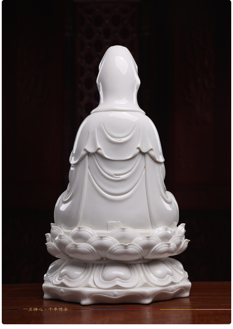 Yutang dai dehua white porcelain three western spirit like three holy Buddha avalokiteshvara smiling Buddha