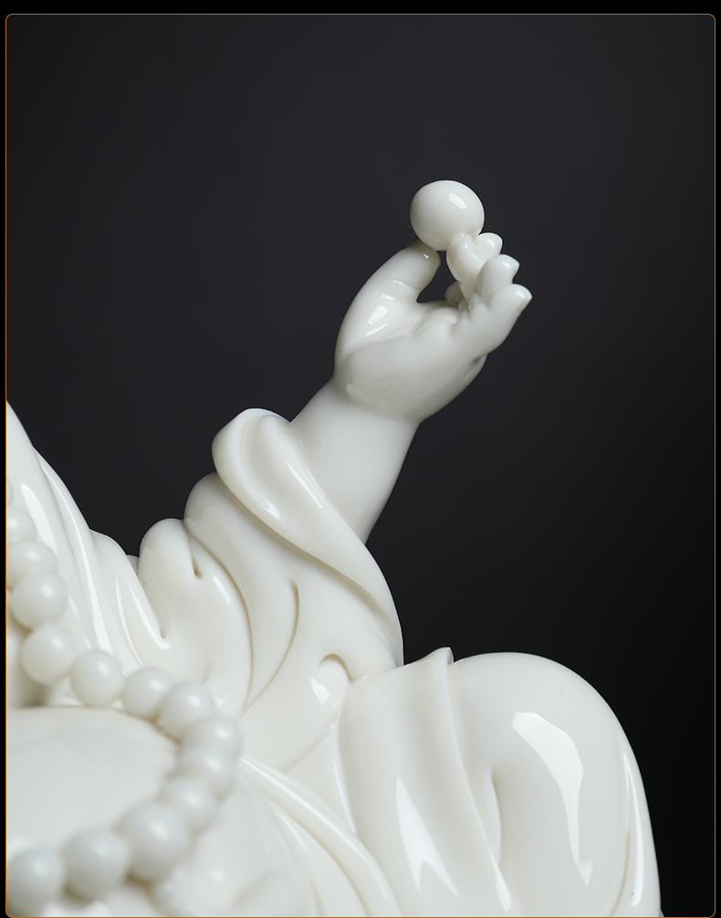 Yutang dai works zhi - yong wu dehua white porcelain porcelain carving art masters "Joe bead maitreya Buddha furnishing articles