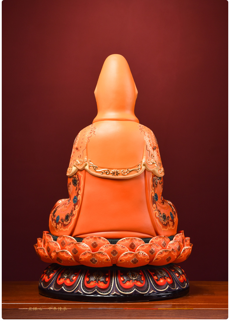 Yutang dai shut down is off the shelves 】 【 very colourful gods worship that occupy the home furnishing articles three holy ceramic Buddha in the west