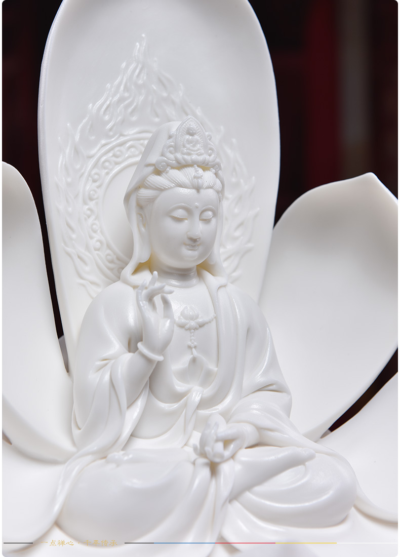 Yutang dai household ceramics guanyin bodhisattva tathagata earth treasure of Buddha furnishing articles/western three holy dance holy