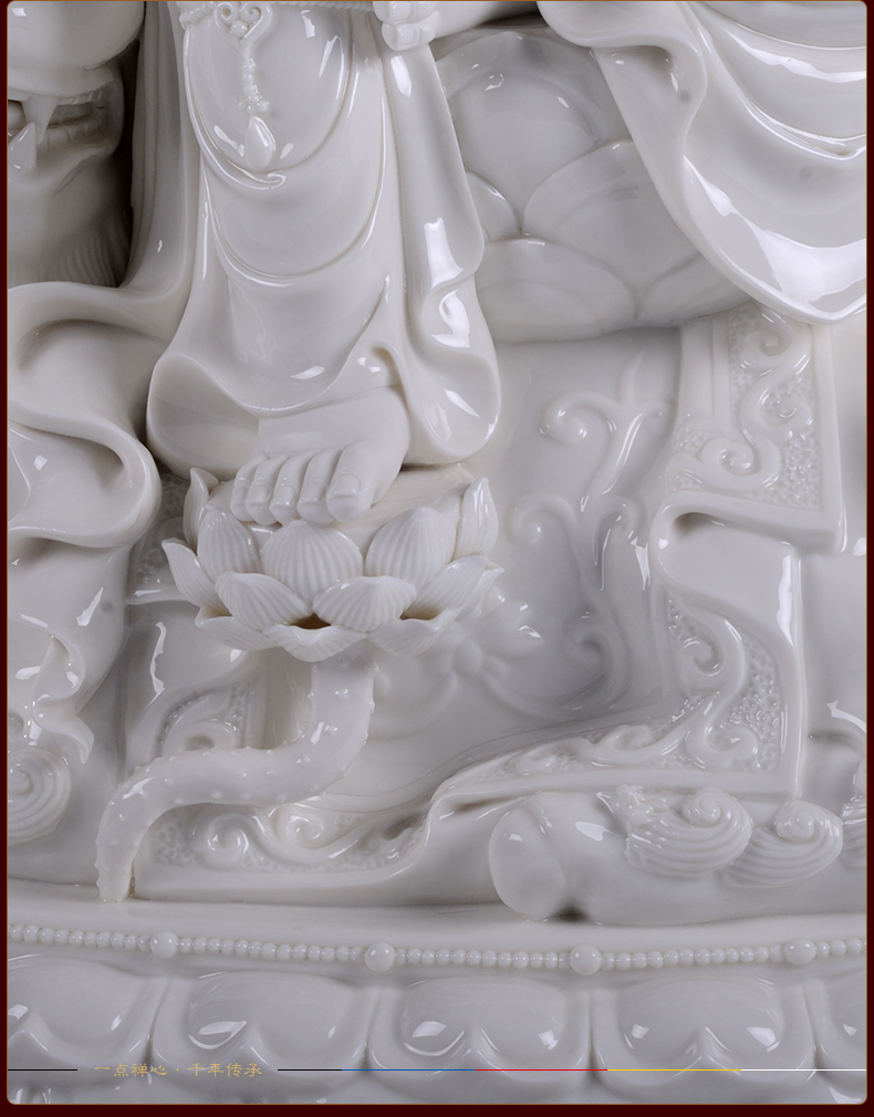 Yutang dai dehua white porcelain guanyin earth treasure the four bodhisattvas manjusri times like Buddha worship that occupy the home furnishing articles