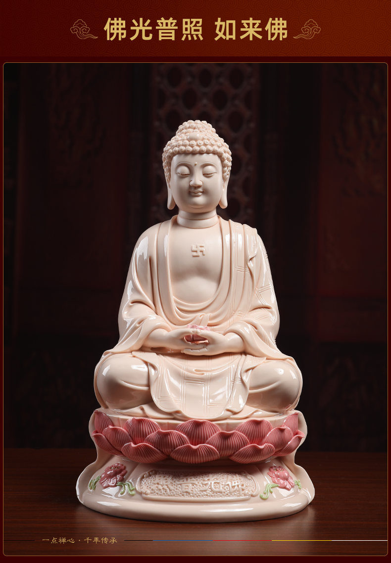 Yutang dai ceramic three holy Buddha guanyin western home furnishing articles to the as has trend to bodhisattva like at home