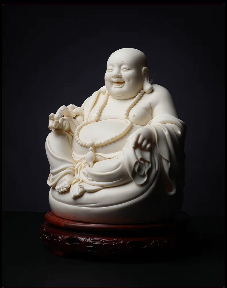 Yutang dai study office decoration furnishing articles Lin Jiansheng ceramic Buddha ruyi maitreya/D03-164