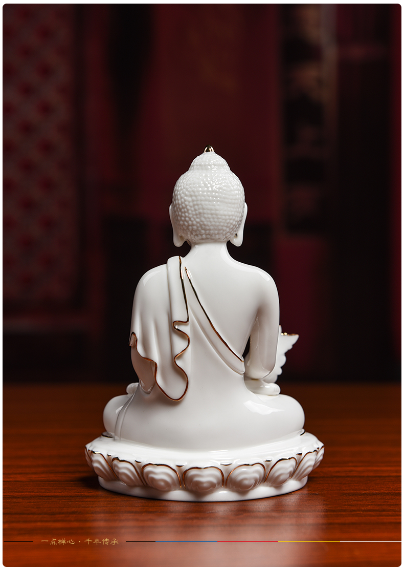 The see colour white porcelain yutang dai dehua medicine The guru Buddha amitabha Buddha furnishing articles ceramic its/D46-25 e