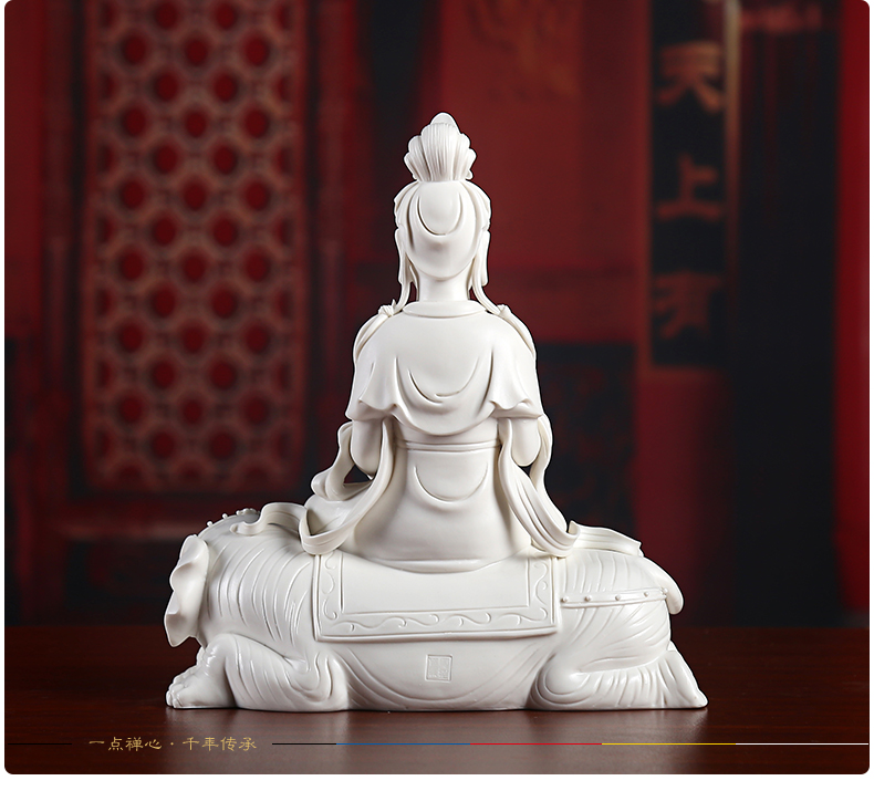 Yutang dai ceramic SaPuXian bodhisattva manjusri tome like Buddha sacrifice dehua white porcelain sitting room adornment that occupy the home furnishing articles