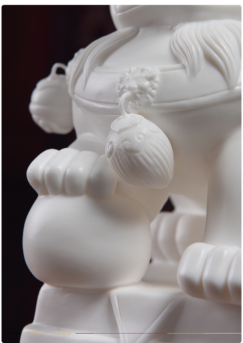 Ceramic production is pulled from the shelves 】 【 lion furnishing articles dehua porcelain its of the lion