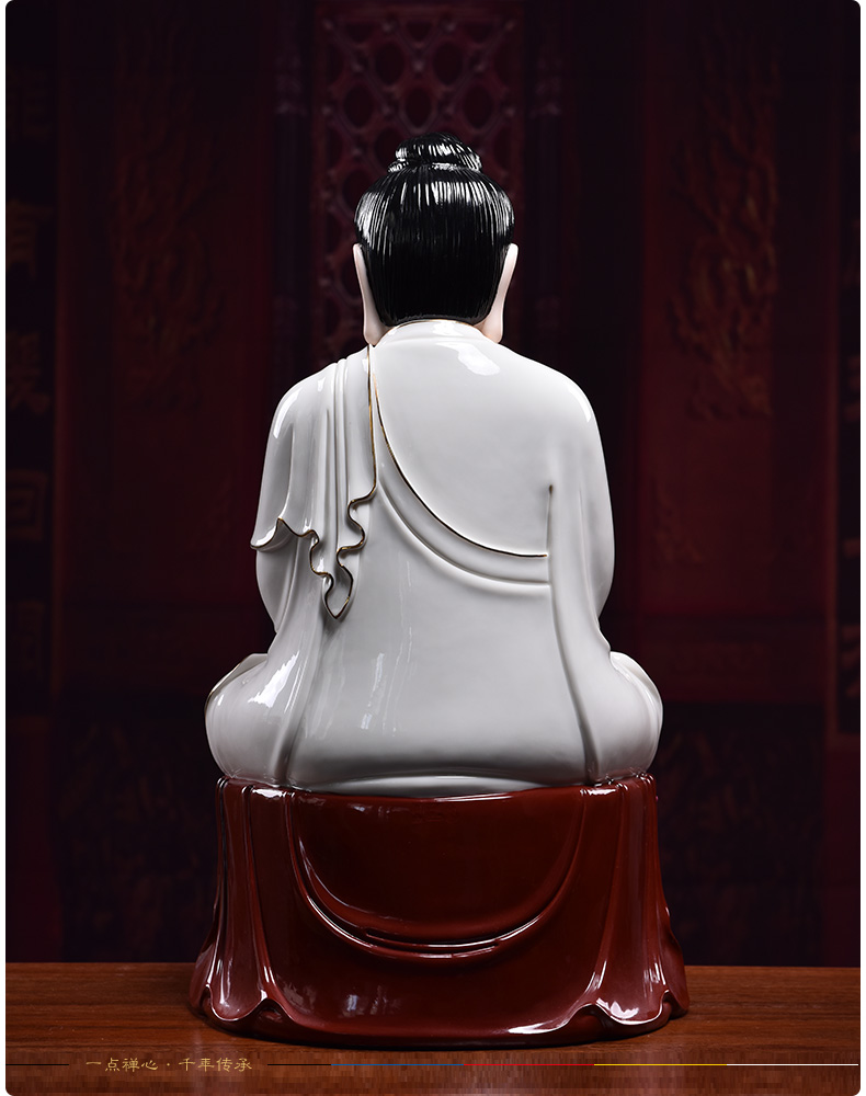 Yutang dai household ceramics amida Buddha manjusri bodhisattva consecrate figure of Buddha that occupy the home furnishing articles/pu hua yan three st