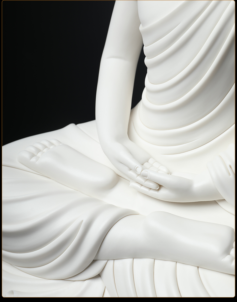 Yutang dai sakyamuni Buddha jian - pin Lin manually signed the Chinese art museum collection ceramic Buddha furnishing articles