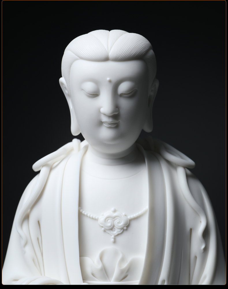 Yutang dai dehua white porcelain Buddha ceramics handicraft jian - pin Lin, purdue beings (the set limit to 99)