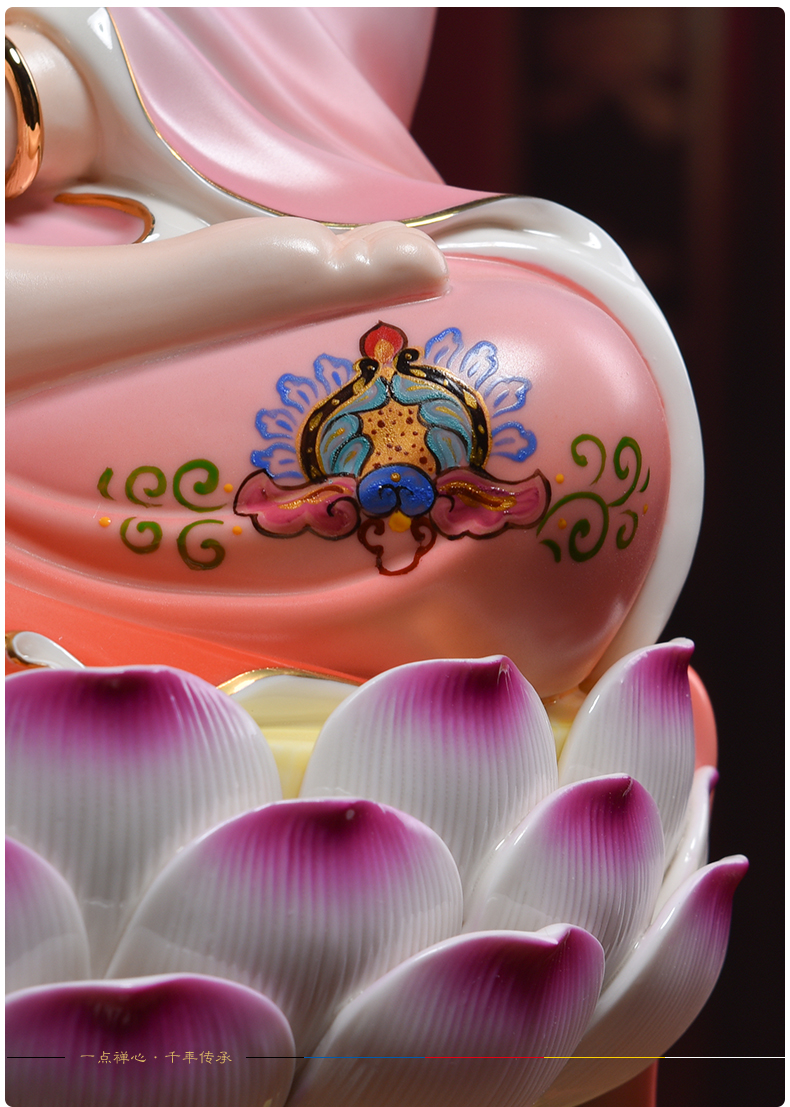 Domestic production is the shelves 】 【 guanyin bodhisattva ceramic powder coat of figure of Buddha zen flower goddess of mercy