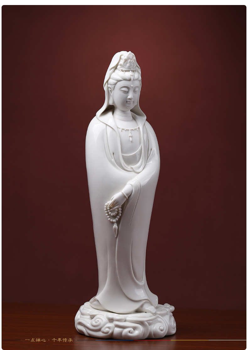 Yutang dai household dehua white porcelain avalokitesvara consecrate figure of Buddha that occupy the home furnishing articles/xiangyun graciousness the goddess of mercy corps