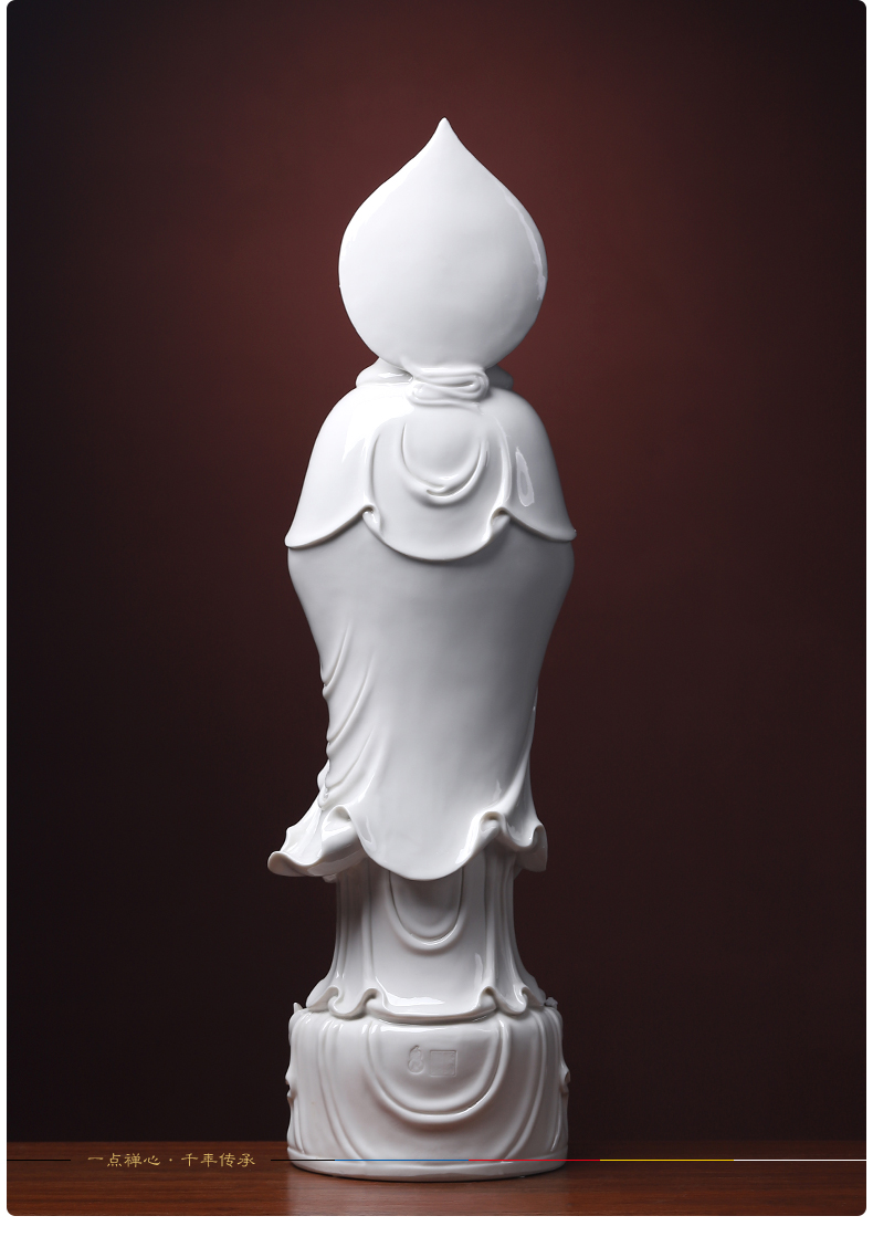 Yutang dai 24 inch ceramic three western spirit as furnishing articles dehua white porcelain guanyin Buddha handicrafts