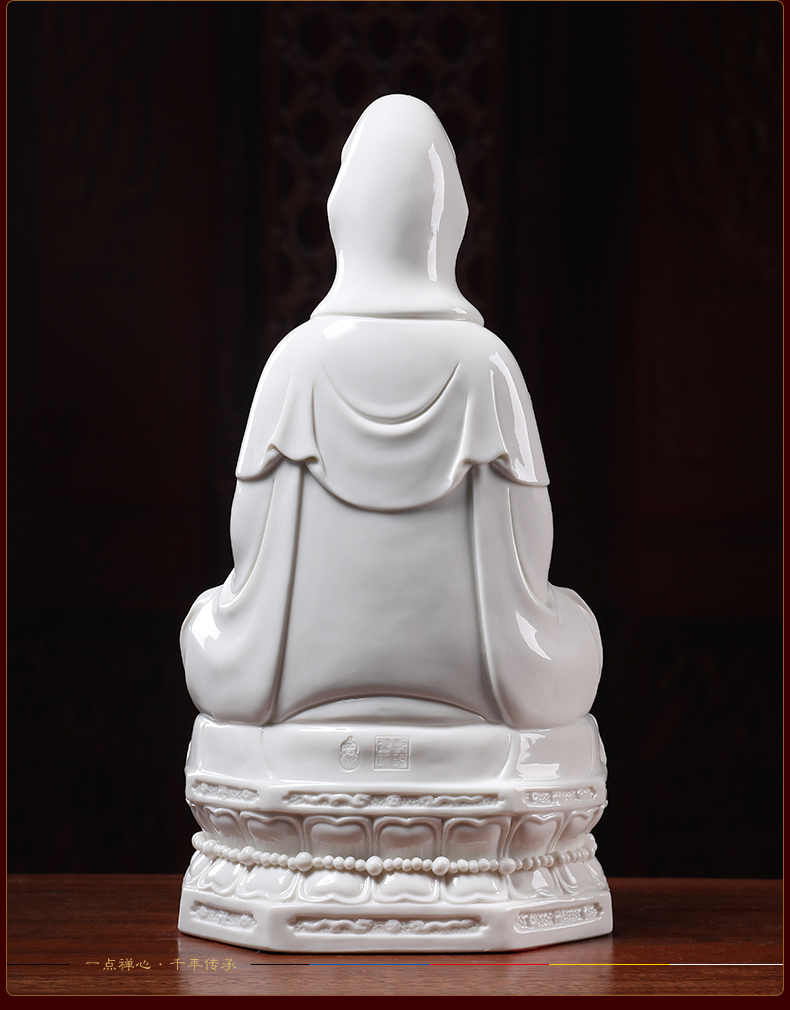 Yutang dai jade ceramic red porcelain retinues three holy figure of Buddha enshrined furnishing articles amida Buddha goddess of mercy corps as earth treasure bodhisattva